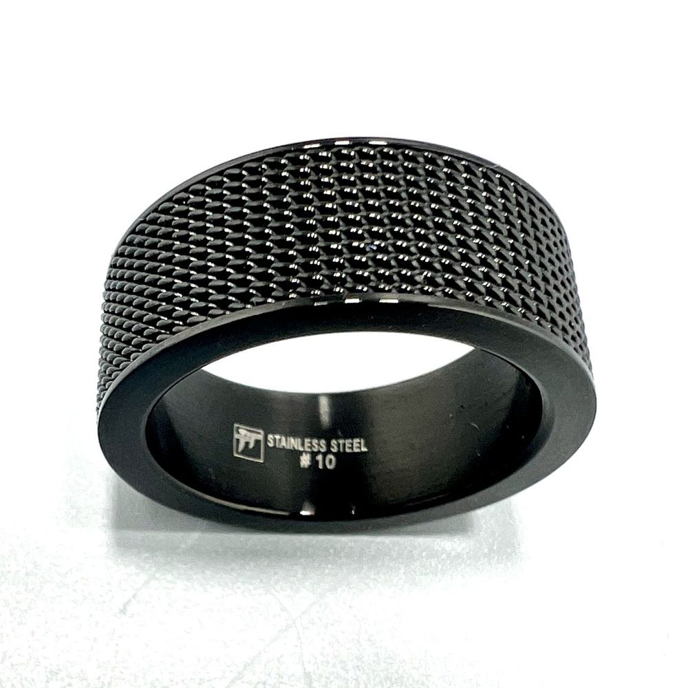 Eve’s Addiction Engravable Mesh Black Stainless Steel Band
